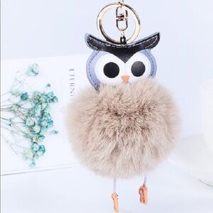 🌷Rose Gold Puffy Owl Keychain 🎀